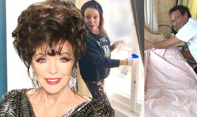 Joan Collins - Joan Collins sparks Instagram frenzy as she does own cleaning during coronavirus lockdown - express.co.uk - Britain