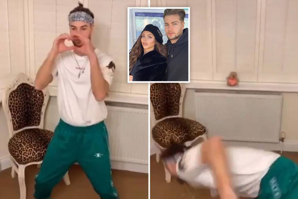Chris Hughes - Jesy Nelson shares hilarious clip of boyfriend Chris Hughes dancing to new Little Mix single Break Up Song - thesun.co.uk