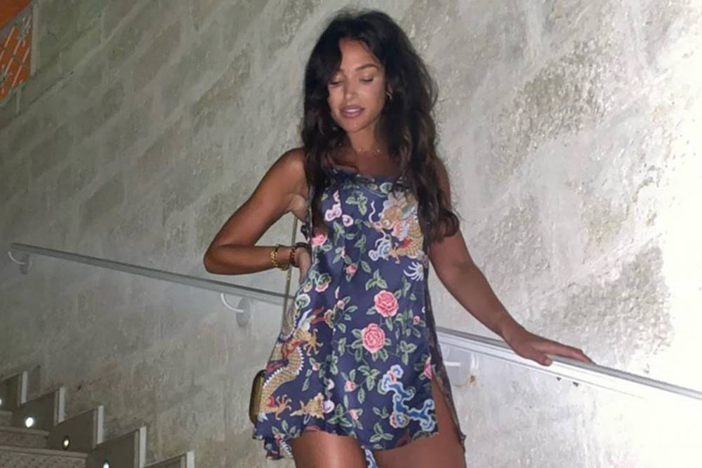 Michelle Keegan - Michelle Keegan shows off her endless legs in mini dress as she jokes about living in her nightie - thesun.co.uk