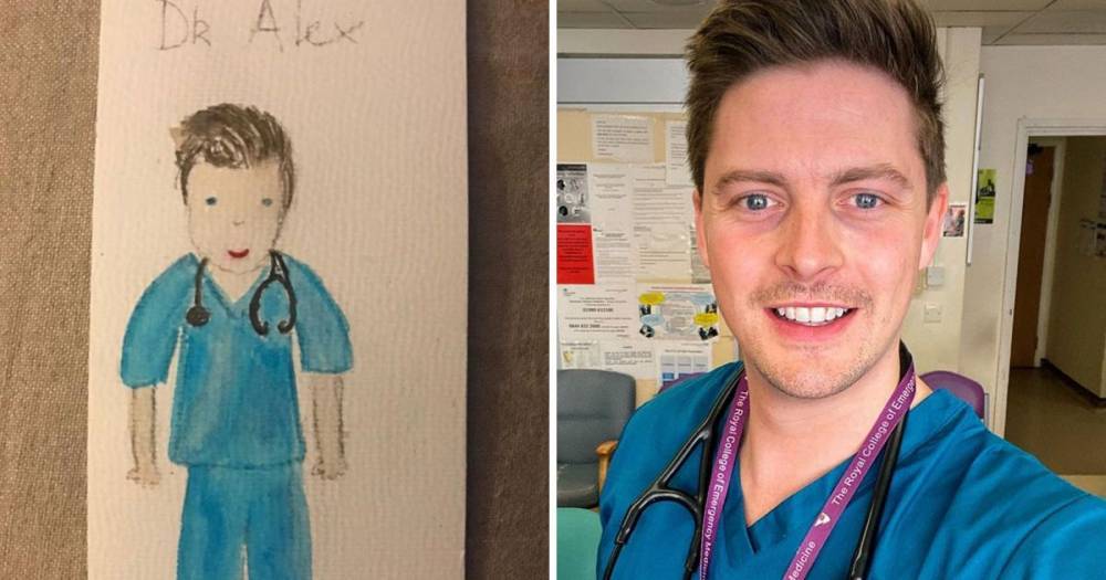 Alex George - Love Island's Dr Alex George sobs as little girl thanks NHS staff with sweet drawing amid coronavirus - ok.co.uk