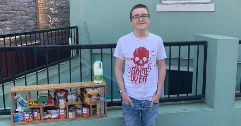 Boy, 13, opens pantry outside home for elderly people during coronavirus outbreak - mirror.co.uk