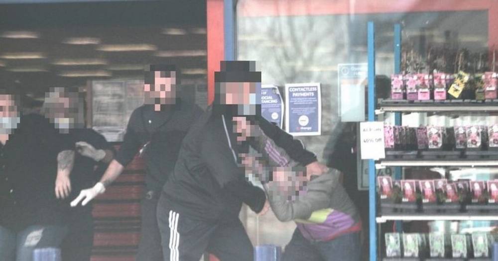 Masked shoppers brawl at the till during coronavirus lockdown grocery trip - dailystar.co.uk