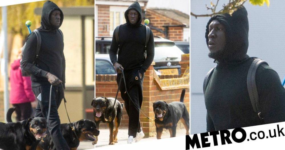 Stormzy emerges from self-isolation to walk dogs weeks after deleting social media - metro.co.uk - Britain - city London