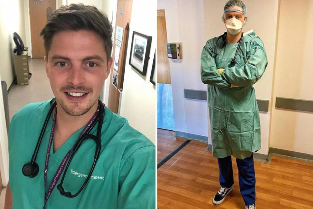 Alex George - Love Island’s Dr Alex vows to beat coronavirus as he shares pic in his NHS scrubs from the frontline - thesun.co.uk