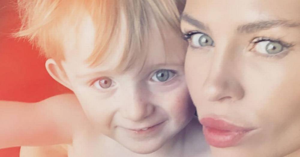 Abbey Clancy - Abbey Clancy pulls faces with lookalike son Johnny as they brave coronavirus lockdown - mirror.co.uk