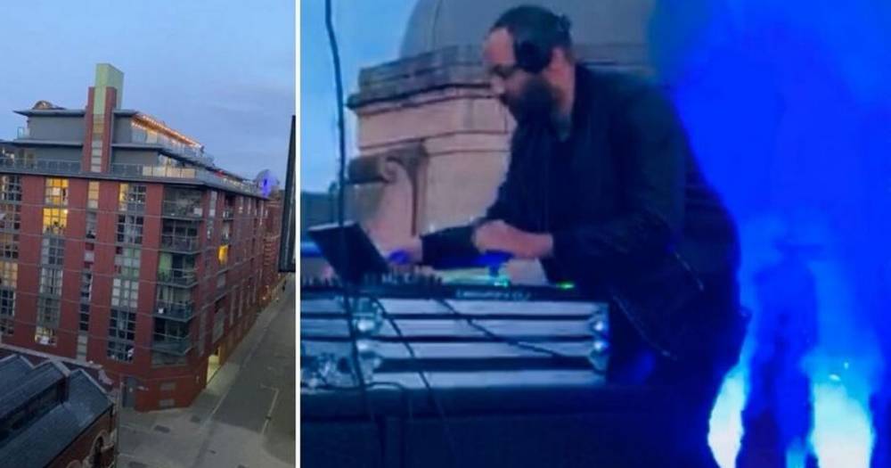 Watch the huge rooftop rave in Ancoats that had isolated residents dancing on balconies - manchestereveningnews.co.uk - Italy - Spain - city Manchester