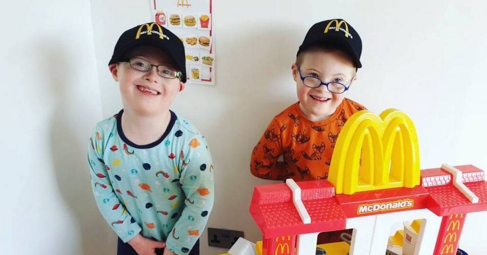 Scots mum creates McDonald's drive-thru as birthday treat for twin sons with Down's syndrome - dailyrecord.co.uk - Scotland