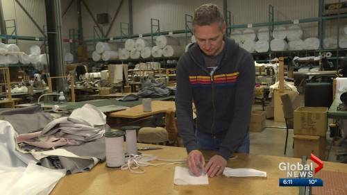 Furniture manufacturer making masks for The Mustard Seed - globalnews.ca