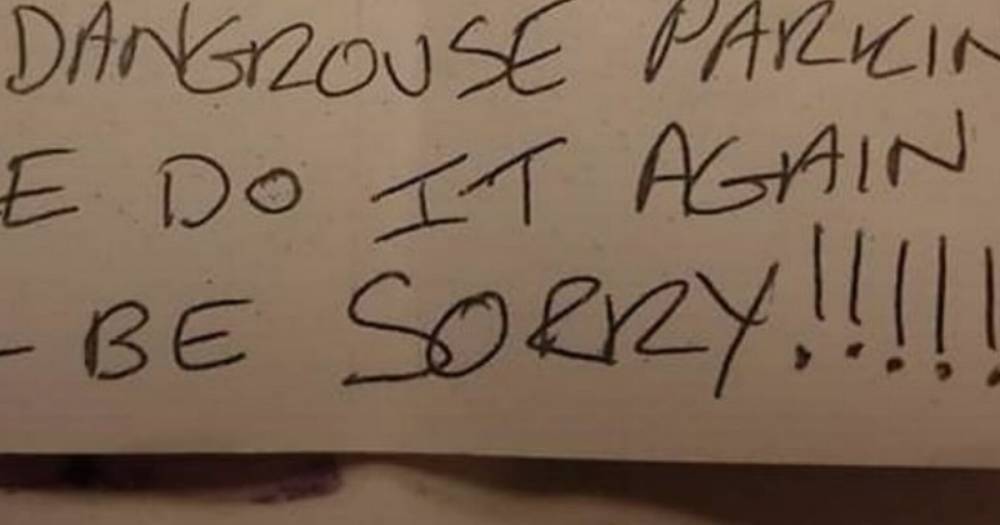 Nurse finishes 12-hour shift and finds abusive note on car – but responds brilliantly - dailystar.co.uk