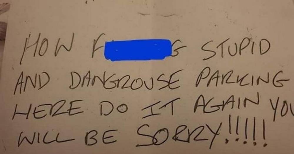 Nurse finds threatening note in street parking row - and her response is brilliant - mirror.co.uk