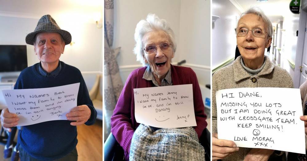 Kilmarnock care home residents on lockdown send heartwarming messages to family - dailyrecord.co.uk