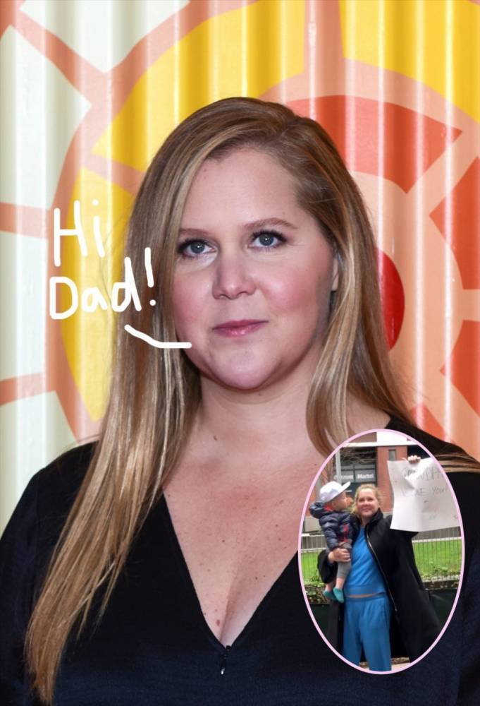 Amy Schumer - Charles Is - Gene Attell Fischer - Amy Schumer & Baby Visit Her Dad While Social Distancing — See The Sweet Video! - perezhilton.com
