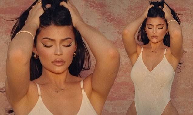 Kylie Jenner - Kylie Jenner sets temperatures rising as she shares sultry snap in high cut bodysuit while at home - dailymail.co.uk