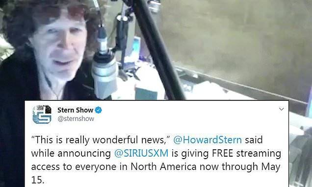 Howard Stern - Howard Stern announces FREE SiriusXM Premier access through May 15 - dailymail.co.uk