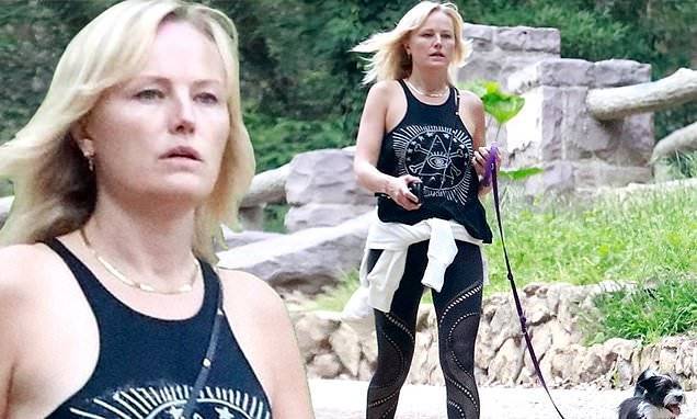 Malin Akerman walks her dog in tank top and leggings as she grabs some fresh air and exercise in LA - dailymail.co.uk - state California