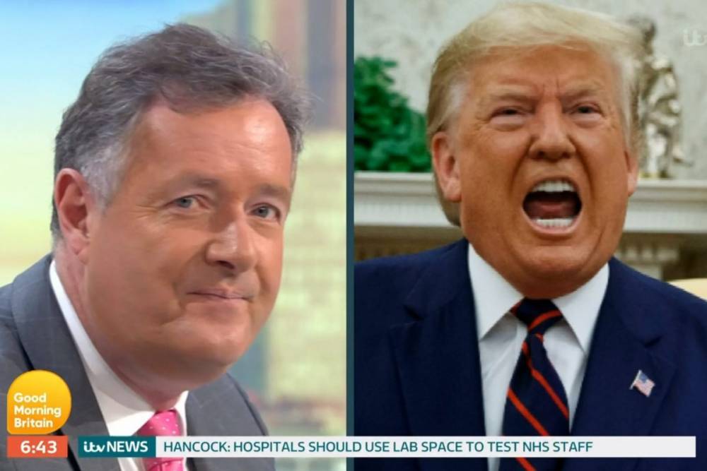 Donald Trump - Piers Morgan - Piers Morgan compares himself to Donald Trump with orange face and white ears after doing his own make up for GMB - thesun.co.uk - Britain
