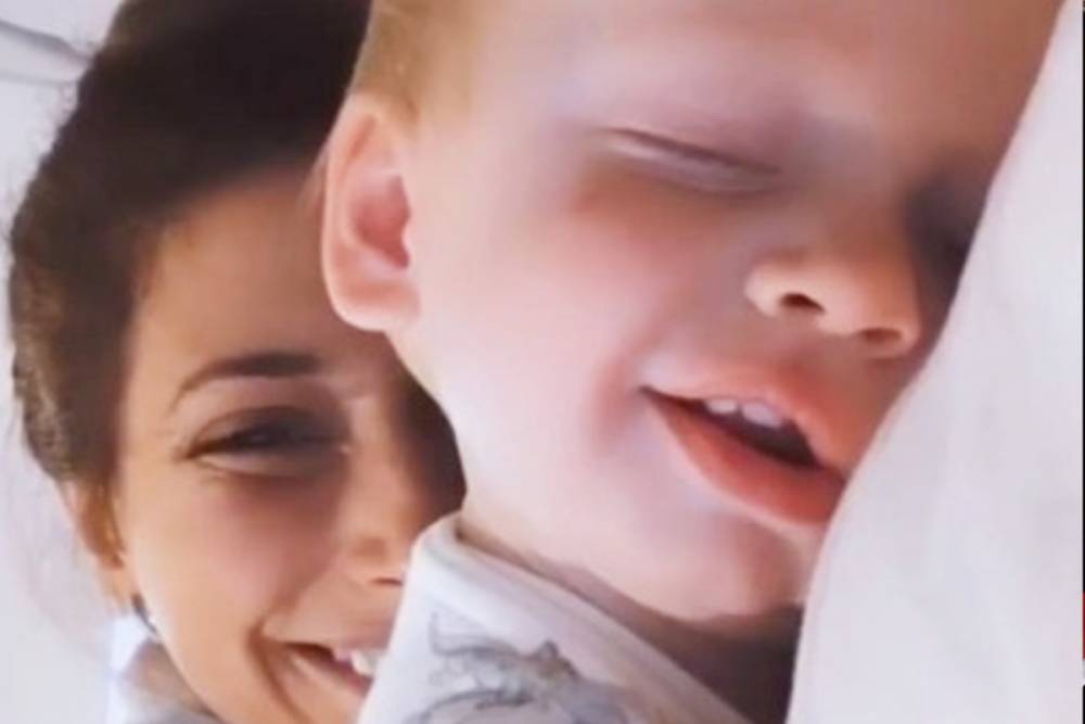 Stacey Solomon - Joe Swash - Stacey Solomon shares adorable video of baby Rex grinning in his sleep - thesun.co.uk
