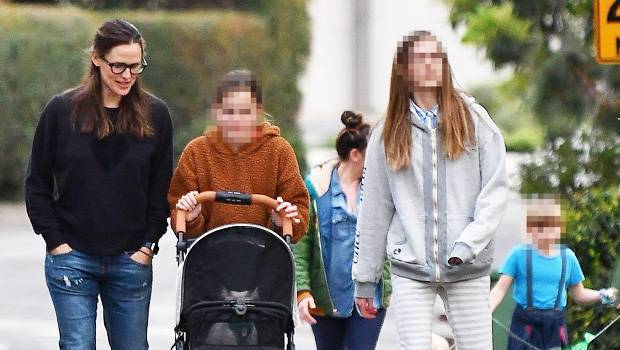 Seraphina Affleck - Jennifer Garner’s Daughter Violet, 14, Is Taller Than Mom On Family Walk With Pets — Pic - hollywoodlife.com