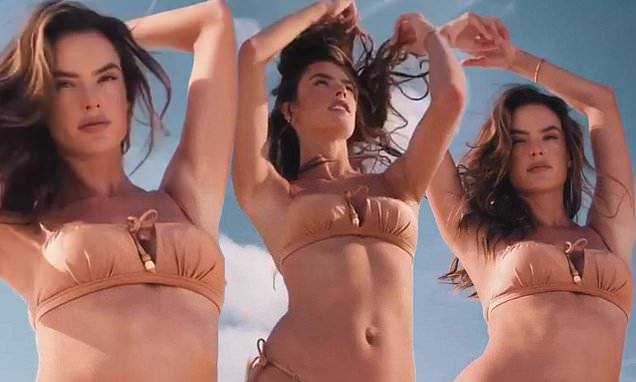 Alessandra Ambrosio - Alessandra Ambrosio in video where she frolics on the beach in a new bikini - dailymail.co.uk - Brazil