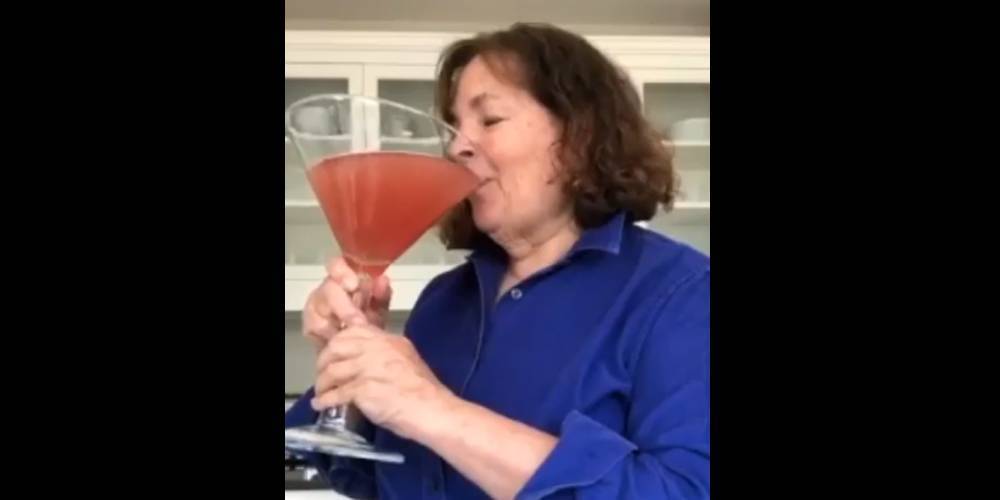 Ina Garten - Ina Garten Makes a Hilariously Big Cocktail Amid Quarantine - Watch! (Video) - justjared.com