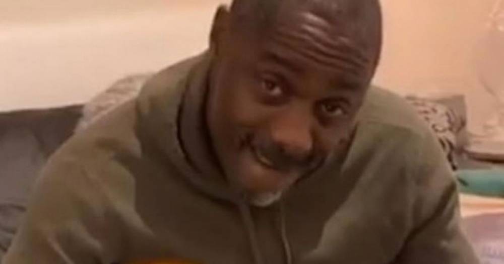 Idris Elba - Sabrina Dhowre - Idris Elba plays guitar in his pants in cheeky TikTok video with wife in isolation - mirror.co.uk - Britain