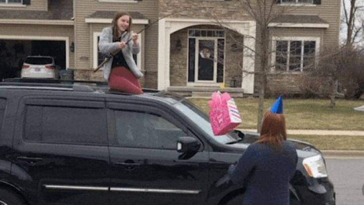 Girl uses fishing rod to deliver birthday gift to friend amid COVID-19 pandemic - fox29.com - state Wisconsin