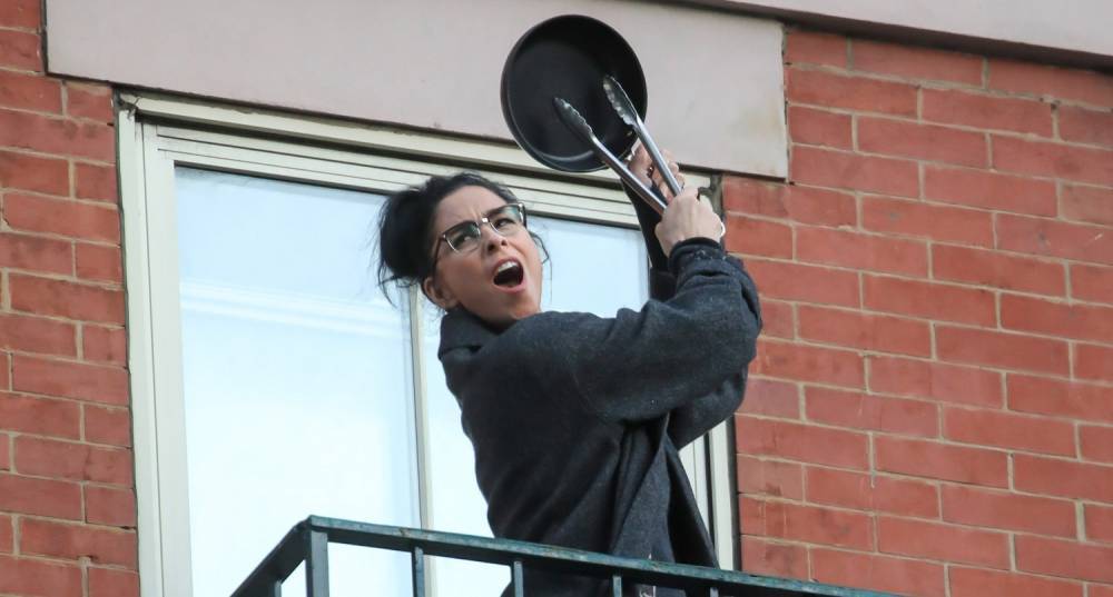 New Yorkers - Annie Segal - Sarah Silverman Makes Noise for Healthcare Workers on Her NYC Balcony - justjared.com