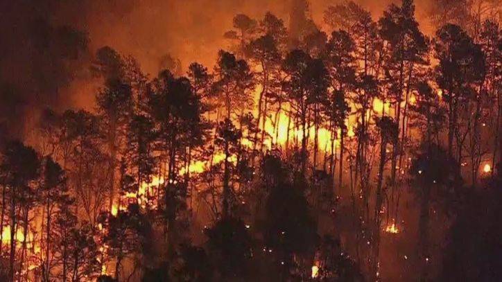 Crews battling large forest fire in Cumberland County - fox29.com - county Cumberland