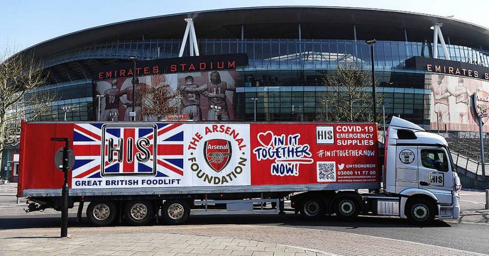 Arsenal help deliver 15 tonnes of emergency supplies including 30,000 free meals - dailystar.co.uk