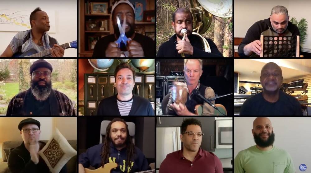 Justin Timberlake - Jimmy Fallon - Sting Joins Jimmy Fallon & The Roots For ‘Don’t Stand So Close To Me’ Remix With At-Home Instruments - etcanada.com