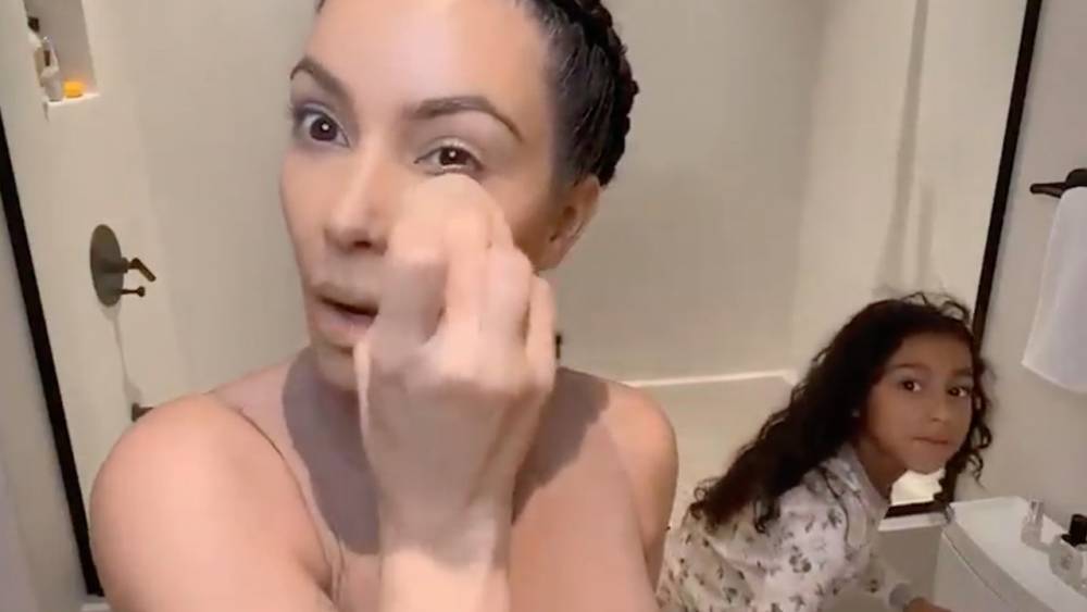 North West - Kim Kardashian Hiding From Her Kids in the Bathroom Is Both Hilarious and Relatable - glamour.com