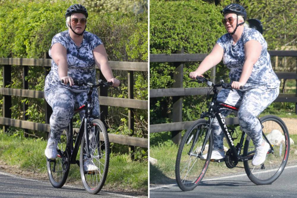 Gemma Collins - Gemma Collins shows off her weight loss as she takes her new bike for a spin around Essex - thesun.co.uk