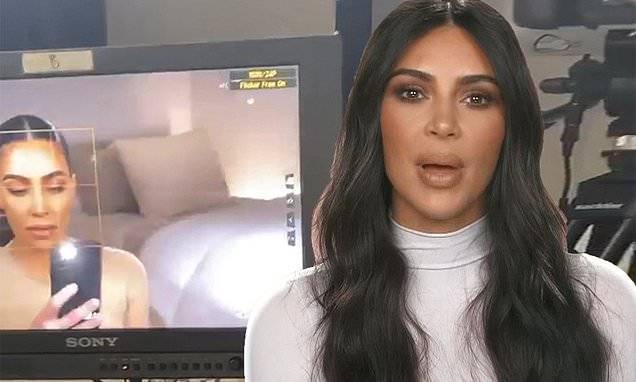 Kim Kardashian - Kim Kardashian attempts to film a confessional for KUWTK on her own - dailymail.co.uk
