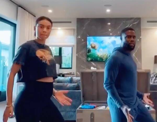 Michael Jackson - Kevin Hart - Eniko Hart - Kevin Hart and Pregnant Wife Eniko Dance to Michael Jackson's "Thriller" on Date Night at Home - eonline.com