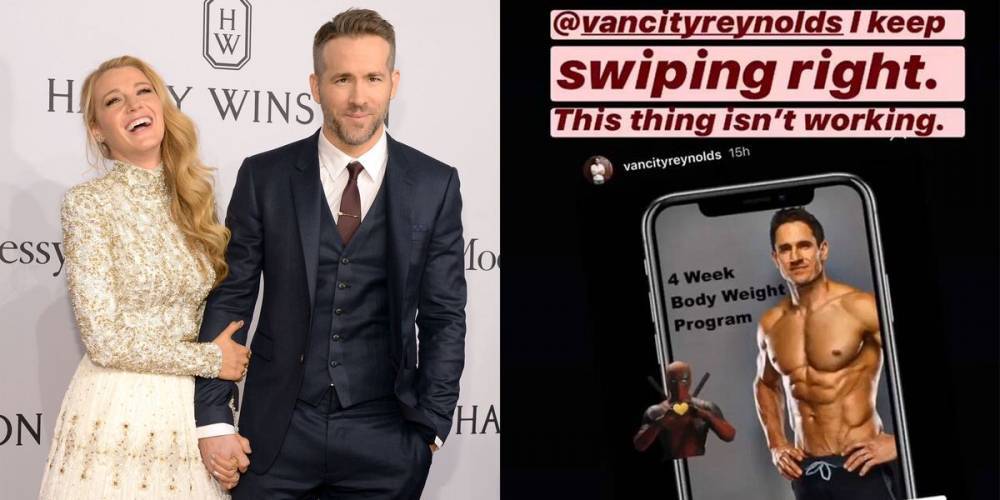 Ryan Reynolds - Don Saladino - Blake Lively Trolls Ryan Reynolds by Joking That She Wants to "Swipe Right" on His Personal Trainer - marieclaire.com
