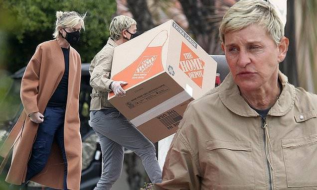 Portia De-Rossi - Ellen DeGeneres and Portia de Rossi deliver boxes to fire department... after quarantine joke - dailymail.co.uk - county Santa Barbara