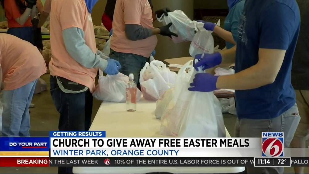 Easter Sunday - Orlando church gives 100,000 meals to families in need during COVID-19 pandemic - clickorlando.com