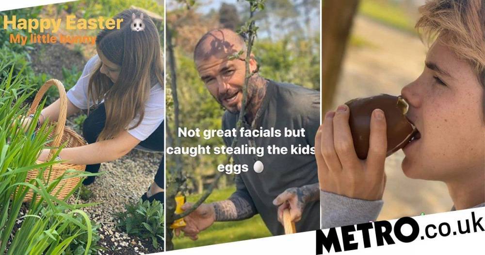 David Beckham - Victoria Beckham - David Beckham caught stealing his kids’ Easter eggs and he’s got zero shame about it, tbh - metro.co.uk