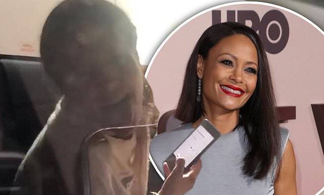Thandie Newton records Westworld dialogue in her car thanks to the COVID-19 outbreak - dailymail.co.uk