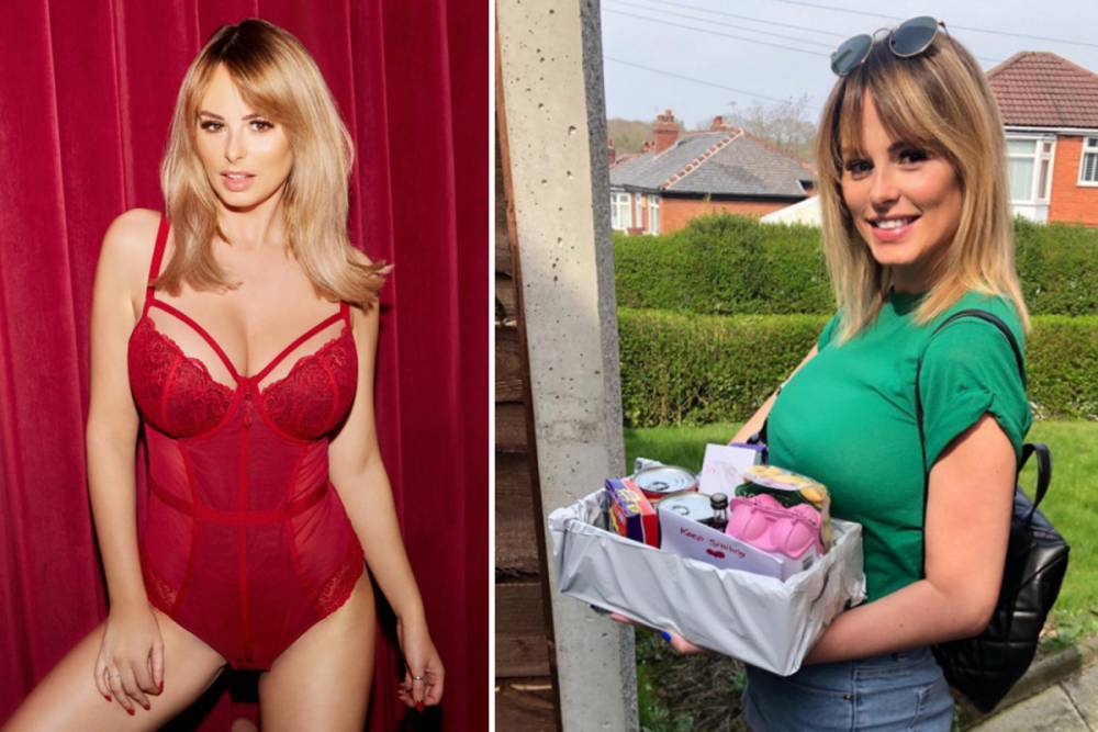 Rhian Sugden - Oliver Mellor - Rhian Sugden stuns in red lingerie after delivering care packages to neighbours during lockdown - thesun.co.uk - city Manchester