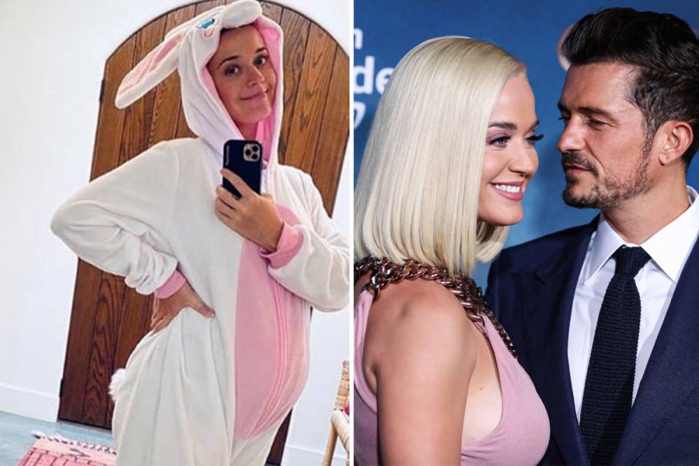 Katy Perry - Orlando Bloom - Katy Perry shows off her growing baby bump in an Easter bunny costume - thesun.co.uk - Usa