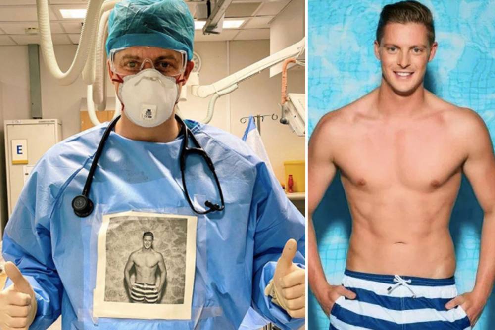 Alex George - Love Island’s Dr Alex goes to hospital battling coronavirus with topless shot of him in the villa on his chest - thesun.co.uk - county Love