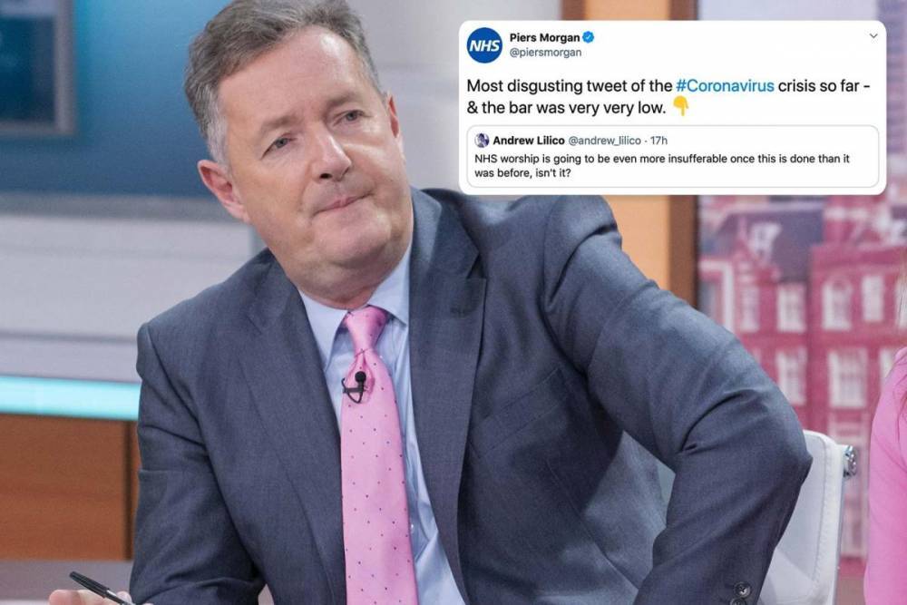Piers Morgan - Piers Morgan attacks ‘most disgusting tweet of the coronavirus crisis so far’ in furious rant - thesun.co.uk - Britain