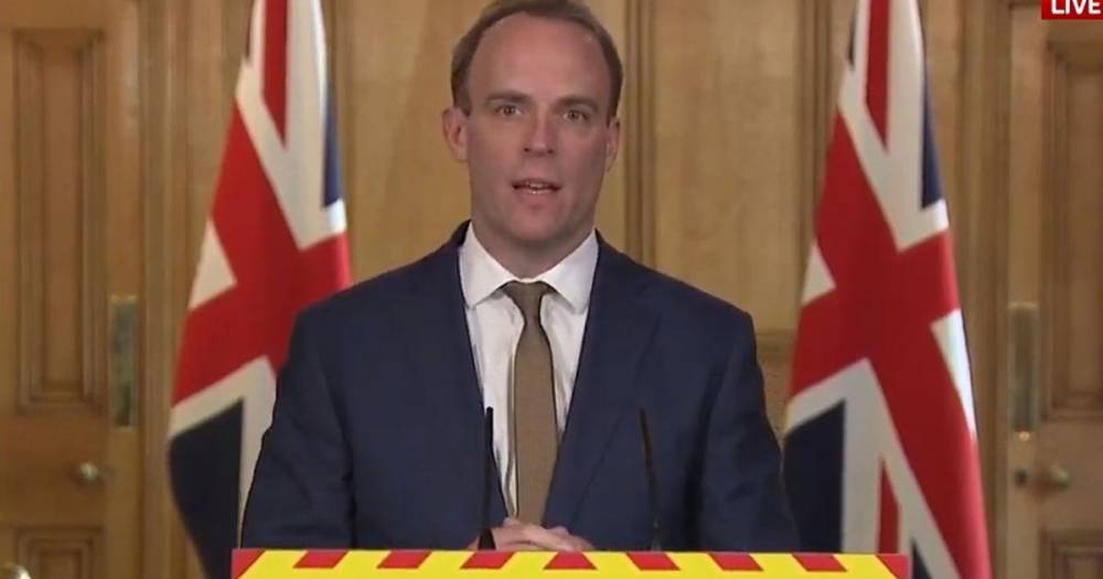 Dominic Raab - End date for coronavirus lockdown won't be considered for at least another week - mirror.co.uk - Britain