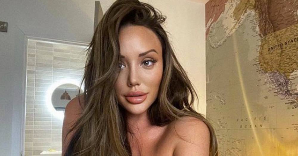 Charlotte Crosby ditches underwear as she tugs at skirt held together by string - dailystar.co.uk - Charlotte, county Crosby - city Charlotte, county Crosby - county Crosby