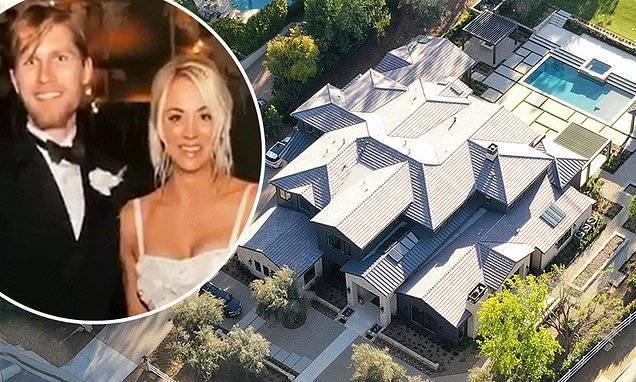 Kylie Jenner - Kim Kardashian - Jimmy Kimmel - Kaley Cuoco - Kaley Cuoco and Karl Cook settle into their Hidden Hills mansion; Kim and Kylie are neighbors - dailymail.co.uk - state California - county Hill