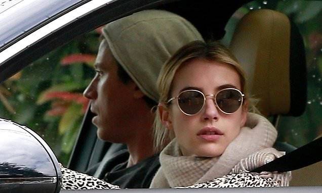 Emma Roberts - Emma Roberts and Garrett Hedlund take a break from quarantine to make a quick run for coffee - dailymail.co.uk - Los Angeles - city Los Angeles