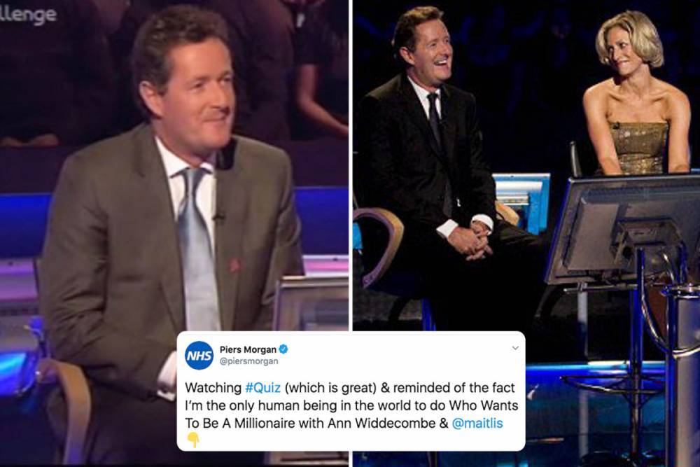 Piers Morgan - Chris Tarrant - Charles Ingram - Piers Morgan shares throwback to his time in the Who Wants To Be A Millionaire hotseat as he praises ITV’s Quiz - thesun.co.uk - Britain