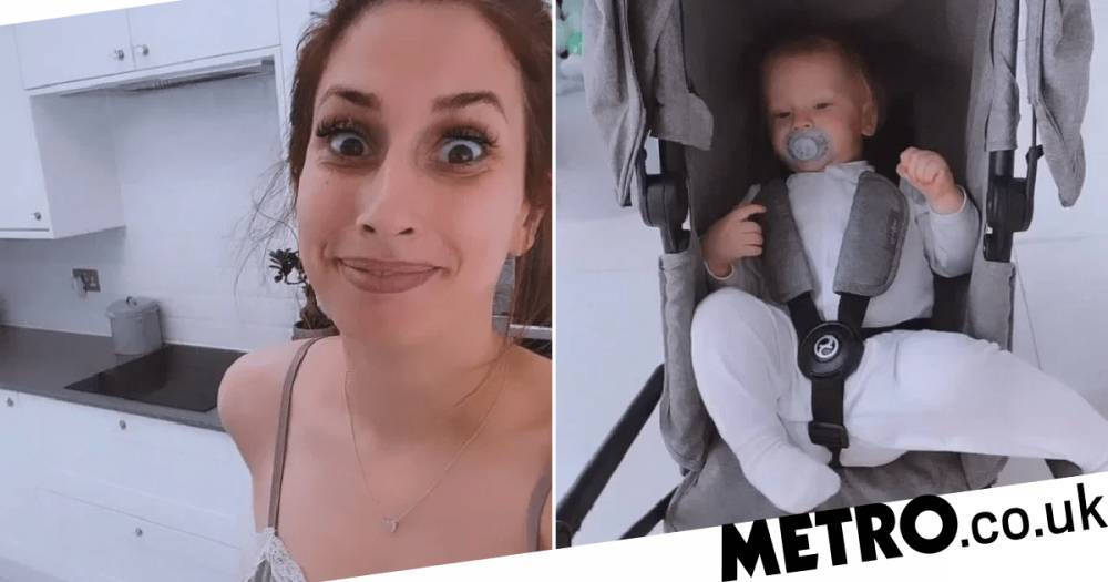 Stacey Solomon - Joe Swash - Stacey Solomon kept ‘up all night’ by teething baby Rex but manages to find a cure - metro.co.uk
