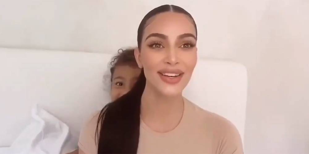Gavin Newsom - Kim Kardashian - North West Adorably Crashes Mom Kim Kardashian's PSA About Social Distancing - Watch! (Video) - justjared.com - state California